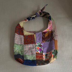 Multicolor Patchwork Hobo Bag